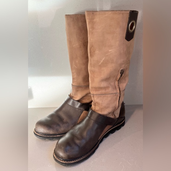 Sorel Womens British Tan Wicked Tall NL1925-265 Leather Riding Snow Boots SZ 9.5 - Picture 4 of 13
